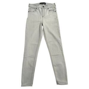 Express Jeans Women's Size 0R High Rise Light Gray Stretch Denim Ankle Leggings